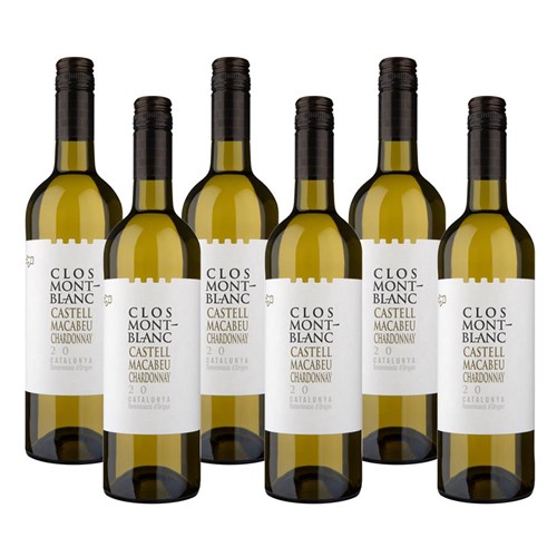 Case of 6 Clos Montblanc Castel Macabeu Chardonnay 75cl White Wine